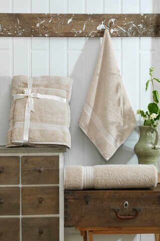 Set prosoape de baie, Eponj Home, DS, Bumbac, Bej