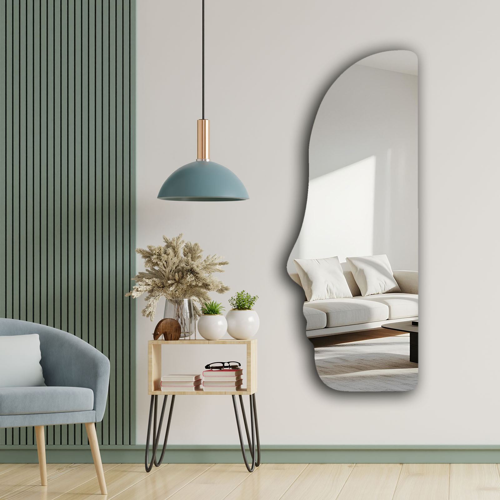 Oglinda decorativa, Hanah Home, 52135Ayna-008, 52x135 cm, OGLINDA (Grosime: 4 mm), Multicolor