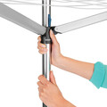 Uscator de rufe rotativ cu 3 brate, Brabantia, Essential Metallic, 30 m capacitate de uscare, 3 brate, otel, gri
