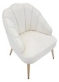 Fotoliu Shell, Mauro Ferretti, 65x69x84 cm, catifea, crem