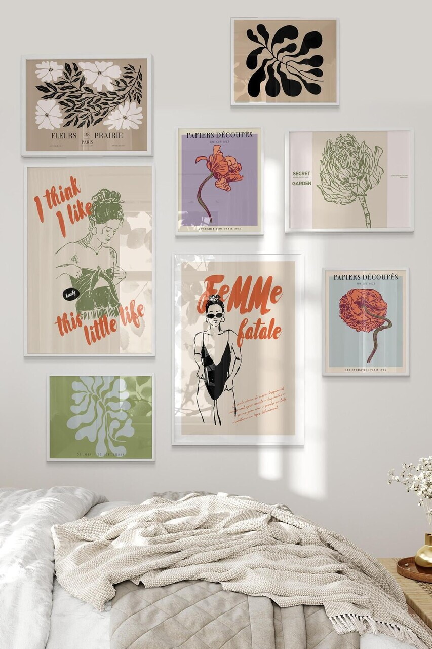 Tablou decorativ, Çgs-032-White-Byk, Lemn masiv, Față: 100% PVC STICLĂ, Multicolor - view 2