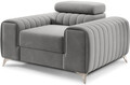 Fotoliu, ELTAP, AR-LAU-04SO, Laurence, 125x97x105 cm, lemn/poliester, gri deschis