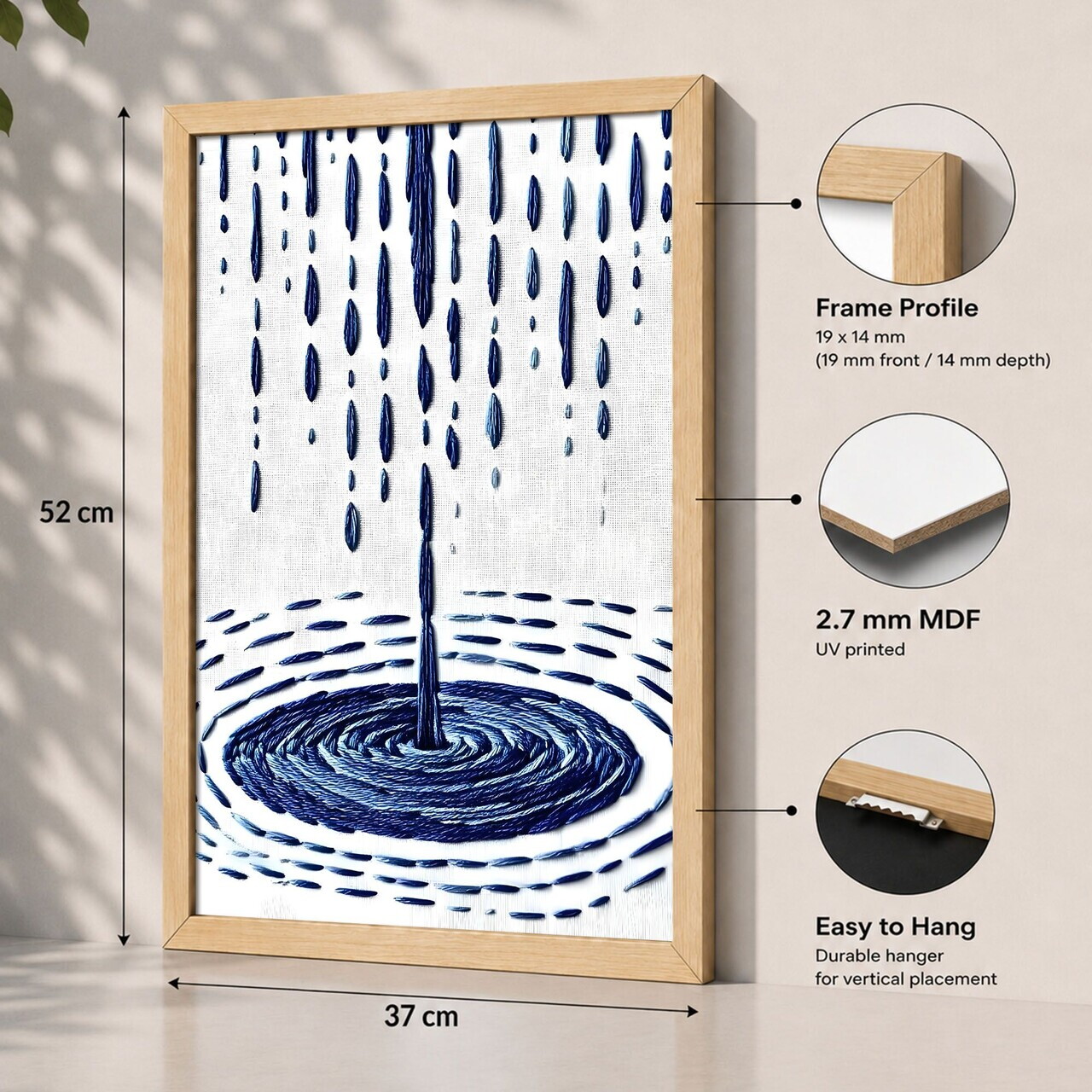 Tablou decorativ, 3752AACT-041, Fundal: 100% MDF (Grosime: 2,7 mm) Vopsire: Imprimare UV, Multicolor — imaginea 2