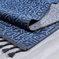 Covor, Las Monte 3010, 120x170 cm, 60% bumbac;40% fibre acrilice, Gri/Albastru Marin