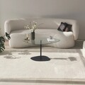 Masuta de cafea, Neostill, Soho, 85x40x67 cm, Sticla temperata, Transparent/Negru