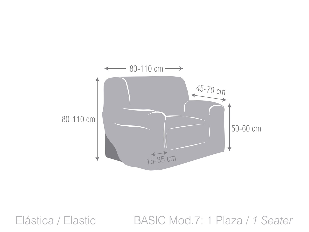 Husa Fotoliu Elastica Bi-stretch, Aquiles, Bej C/1