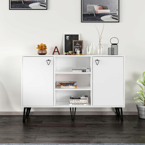 Consola, olivia, ege, 140x96x40 cm, pal, alb