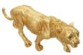 Figurina /sculptura decorativa Leopard Shant, Mauro Ferretti, 89x21x33 cm, polirasina, auriu