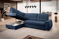 Coltar extensibil stanga 3 locuri ELTAP, LT-40GO, Sado, 272x192x95 cm, lemn/poliester, albastru