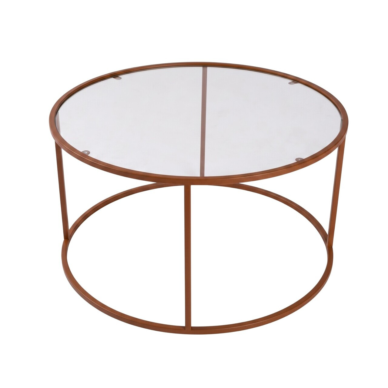 Masuta de cafea, Hanah Home, Orange-Trs-80-Nrd-Srk, Sticla temperata, Portocaliu — imaginea 4