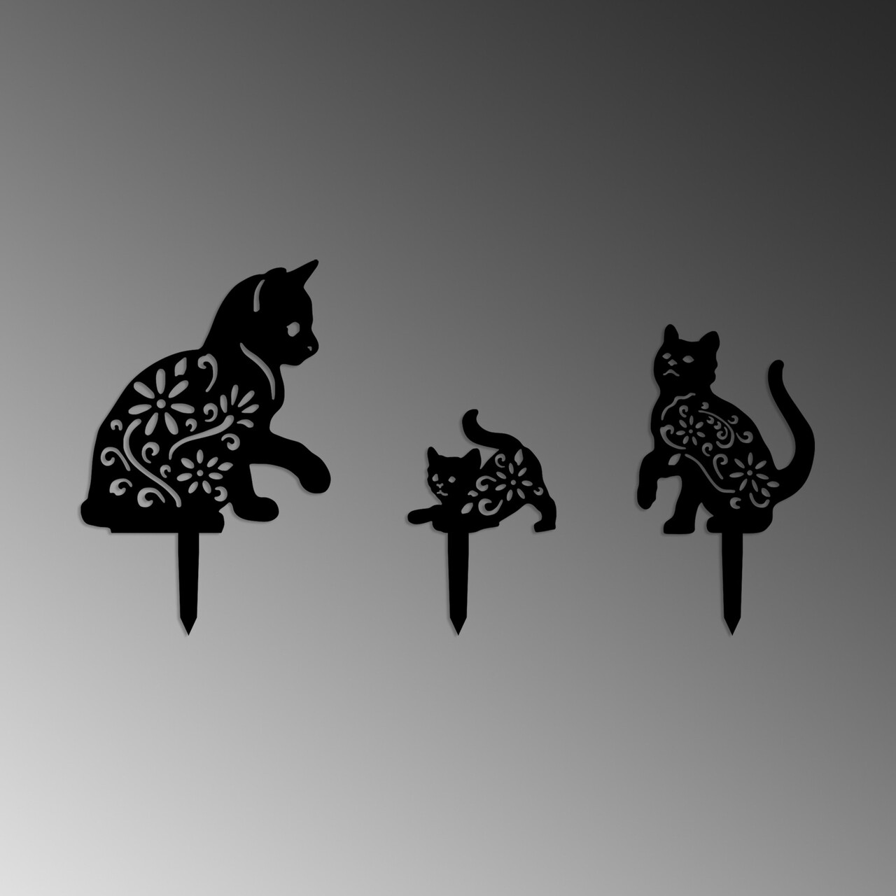 Obiect decorativ de grădină, Fam 02, Negru - imagine 5