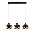 Lustra, Yildo - 6877, Opviq, 67 x 17 x 111 cm, 3 x E27, 40W, negru/cupru