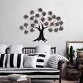 Decoratiune de perete, Maple, Metal, Dimensiune: 115 x 90 cm, Roșu/Negru