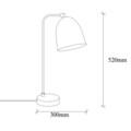Lampa de masa, Tatum, 584TTM1728, Metal, Negru / Vintage