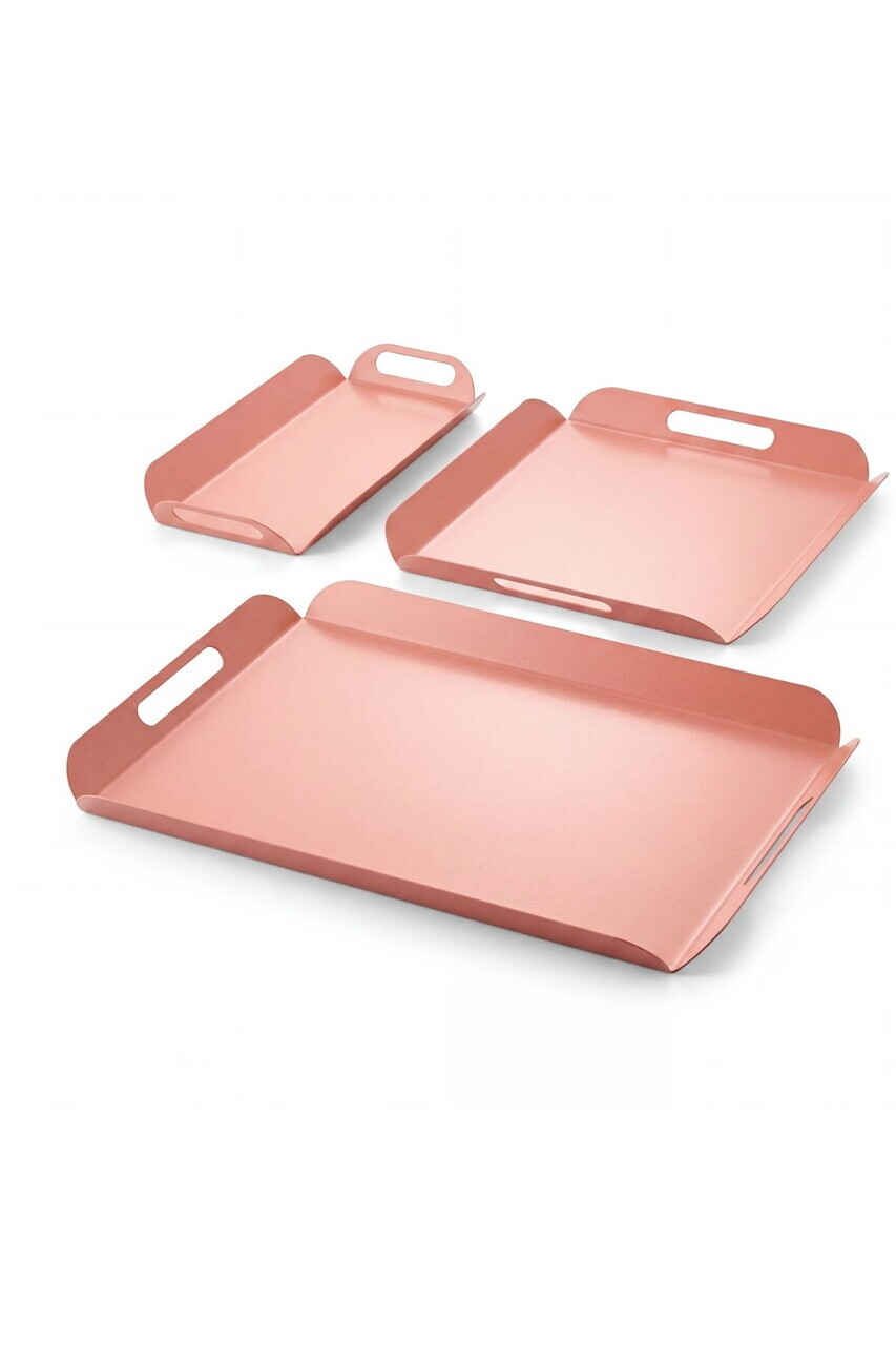 Set de tavi, Hermia, 289ALV1134, Metal, Dimensiune: 29 x 29 x 2,5 cm (1 bucată), Roz — imaginea 4