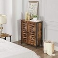 Bufet inferior cu 2 usi, Vasagle, 70 x 30 x 80 cm, fier/PAL, maro rustic