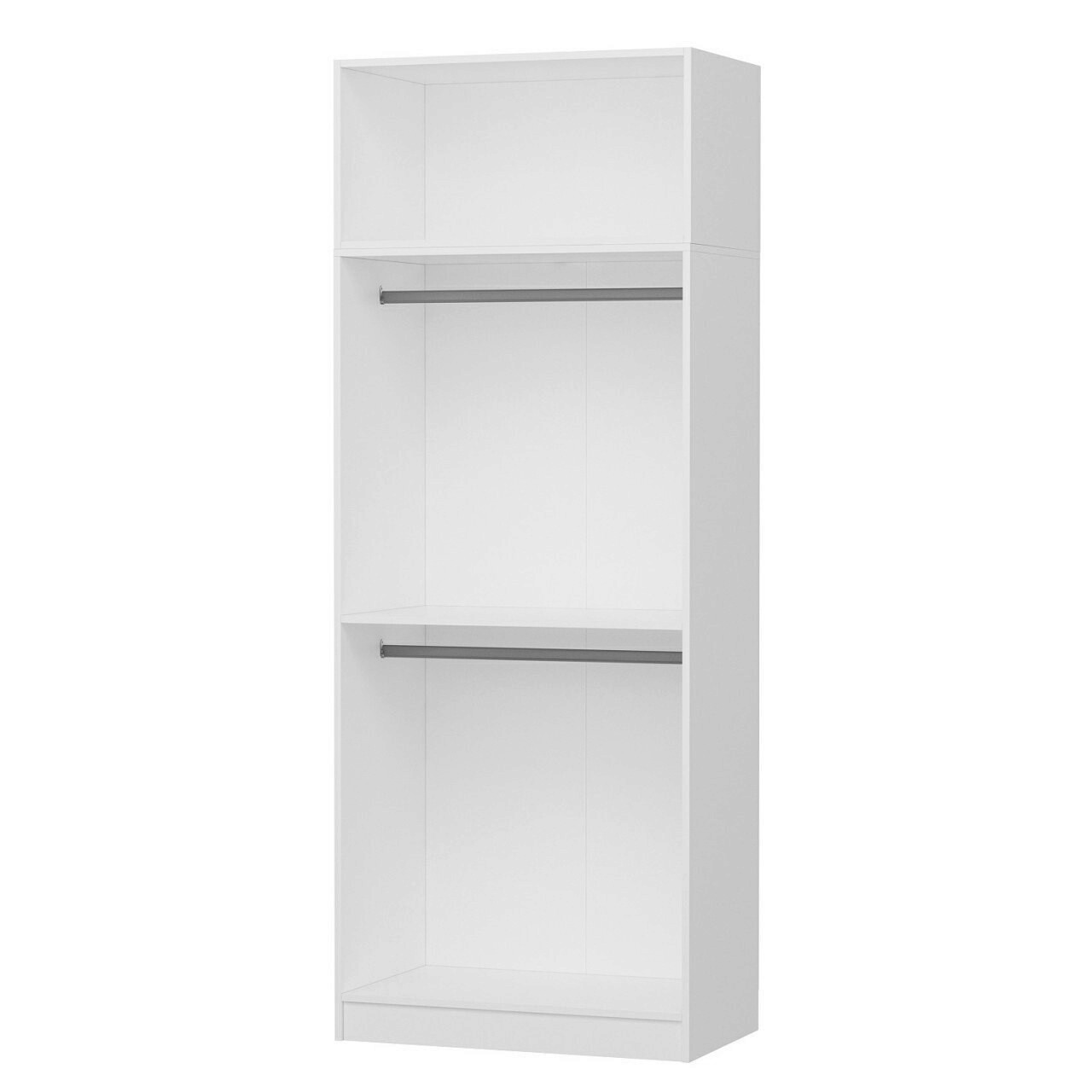 Dulap pentru haine, Minerva, Kale White, 90x255x52 cm, PAL, Alb