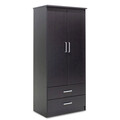 Dulap pentru haine Olympus, Pakoworld, cu 2 usi, 81x57x183 cm, PAL melaminat, wenge