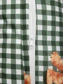 Lenjerie de pat dubla Nallar, Homla, 160x200 cm, 3 piese, microfibra din poliester, verde