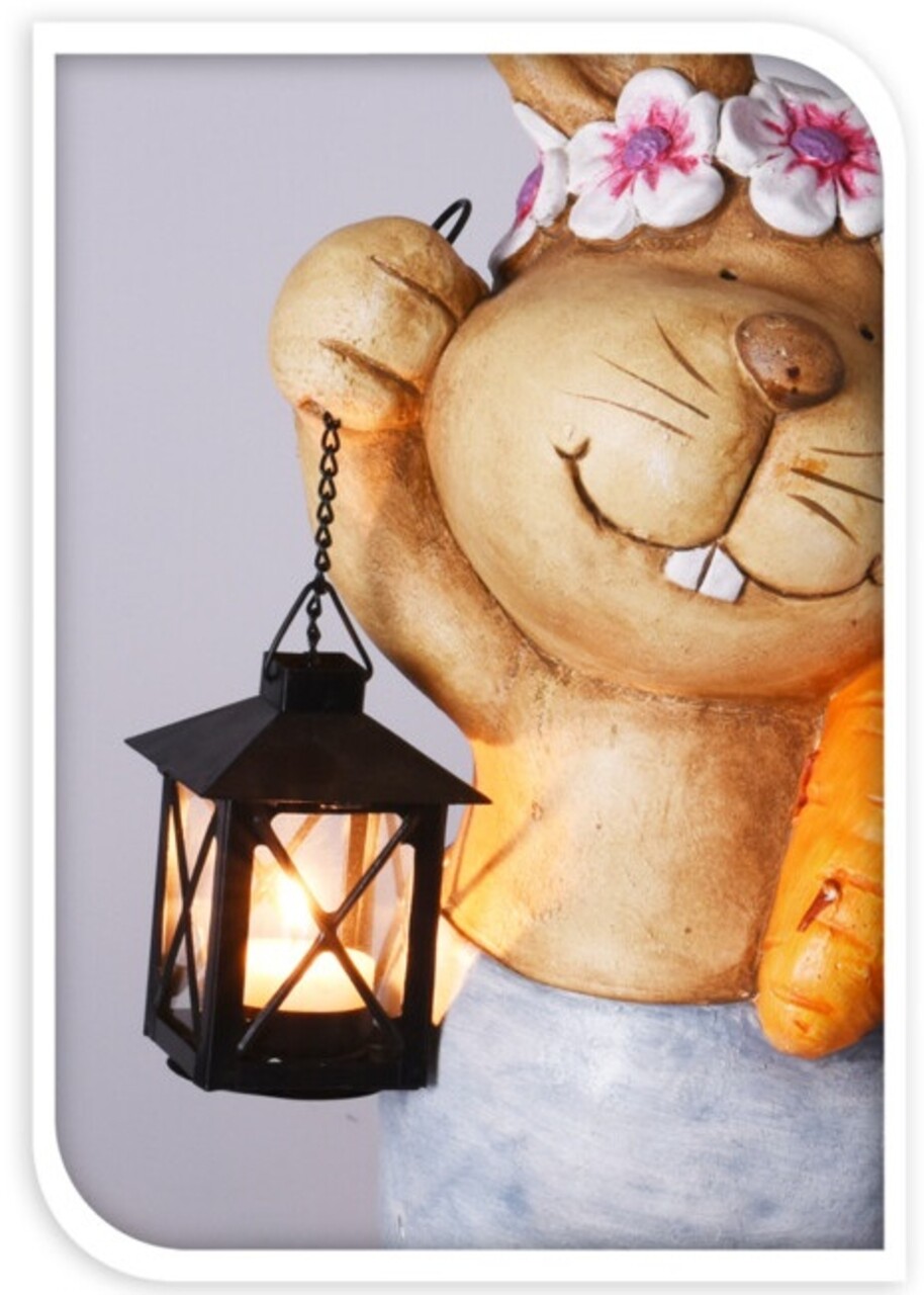 Lampa Decorativa Boy Bunny, 17x20x48 Cm, Ceramica, Multicolor