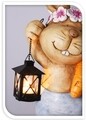Lampa decorativa Boy Bunny, 17x20x48 cm, ceramica, multicolor