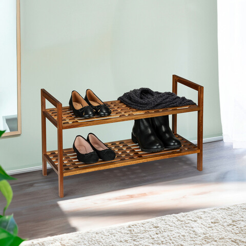 Pantofar Fondi, Wenko, 69x27x40.5 cm, lemn acacia, maro