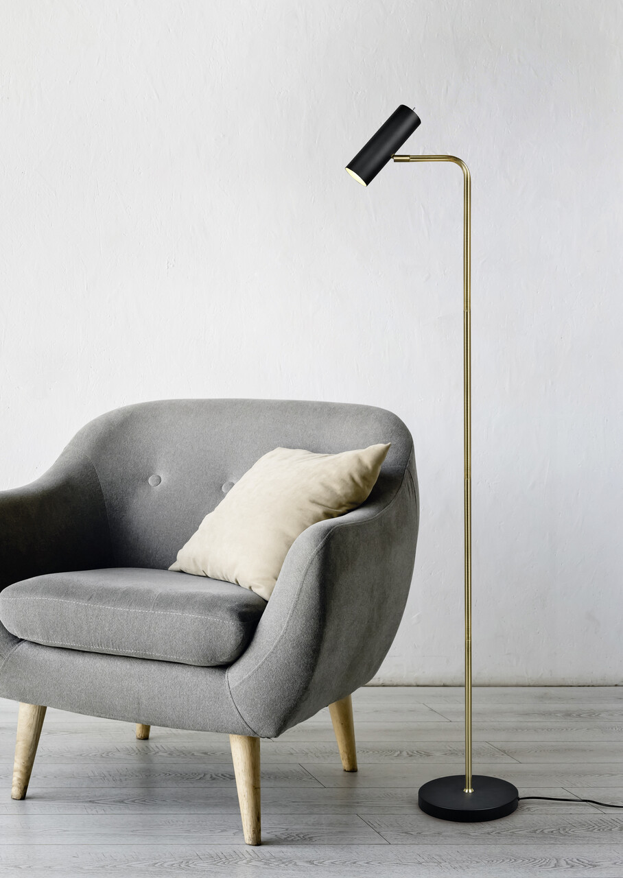 Lampadar Marley, TRIO, 23x39x151 cm, 5W, 1x GU10, metal, bronz mat/negru