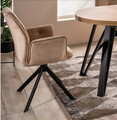 Scaun rotativ Boogie II Velvet, Signal, 60x45x89 cm, catifea/otel, bej/negru