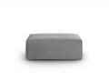 Taburet, Mackay, Cosmopolitan Design, 100x69x40 cm, catifea, gri deschis