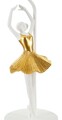 Lampa de masa Dancer, Mauro Ferretti, 1 x E27, 40W, 28x64 cm, polirasina/fier, auriu/alb