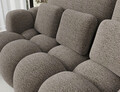 Canapea extensibila 3 locuri ELTAP, Cotonn, 256x119x105 cm, lemn/poliester, maro