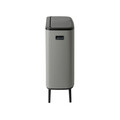 Cos de gunoi cu soft touch, Brabantia, Bo Touch Mineral, 60 L, 31.2x54.5x81.5 cm, otel, gri