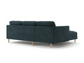 Coltar stanga 3 locuri, Eden, Micadoni, 250x150x90 cm, tesatura structurata, verde albastrui melanj