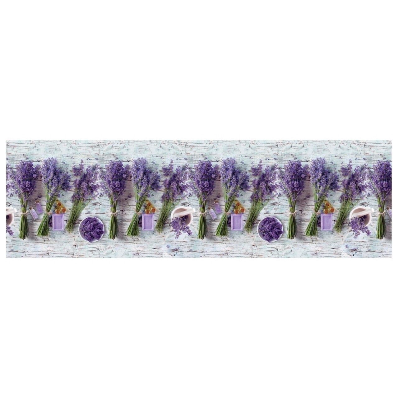 Covor Rezistent Webtappeti Lavanda 58 X 115 Cm, Gri/mov/verde