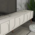 Comoda TV, Hommy Craft, Lyon 44, 180x44x35 cm, PAL, Crema/Nuca