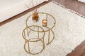 Set masuta de cafea, Nordure, Aurum, Auriu / Transparent
