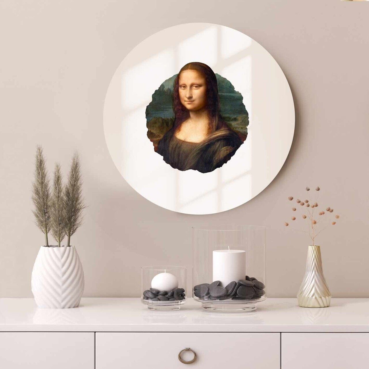 Oglinda decorativa AY11754 Sticla ø30 cm Multicolor