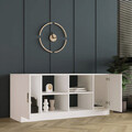 Dulap multifunctional, Locelso, Vario F, 139.8x61.8x46.3 cm, Alb