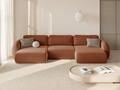 Coltar panoramic extensibil 5 locuri, Tonale, Cosmopolitan Design, 362x149x88 cm, tesatura chenille, caramiziu