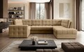 Coltar extensibil dreapta 5 locuri ELTAP, RT-09MO, Blewett, 299x198x82 cm, lemn/poliester, maro deschis