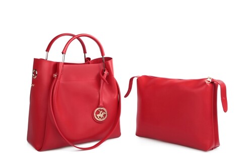 Geanta Beverly Hills Polo Club, 396, piele ecologica, rosu