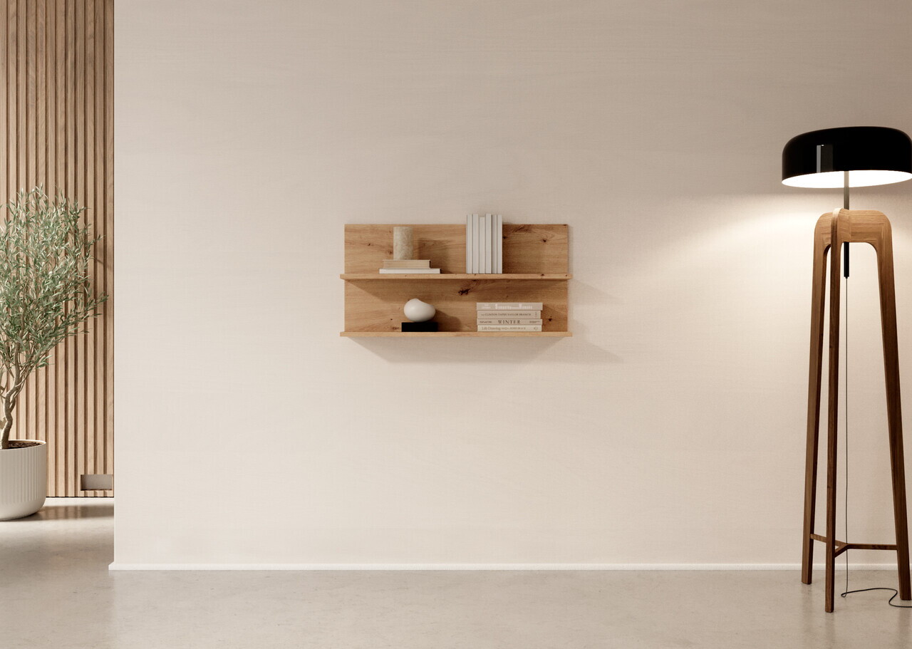 Raft de perete ADRK, Evi, 80x15x40 cm, PAL laminat, artisan — imaginea 3