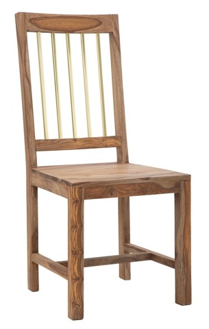 Set 2 scaune Elegant, Mauro Ferretti, 45x50x100 cm, lemn de sheesham, natural 45x50x100