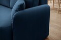Coltar extensibil stanga 3 locuri ELTAP, Hadson, 206x150x89 cm, lemn/poliester, albastru inchis