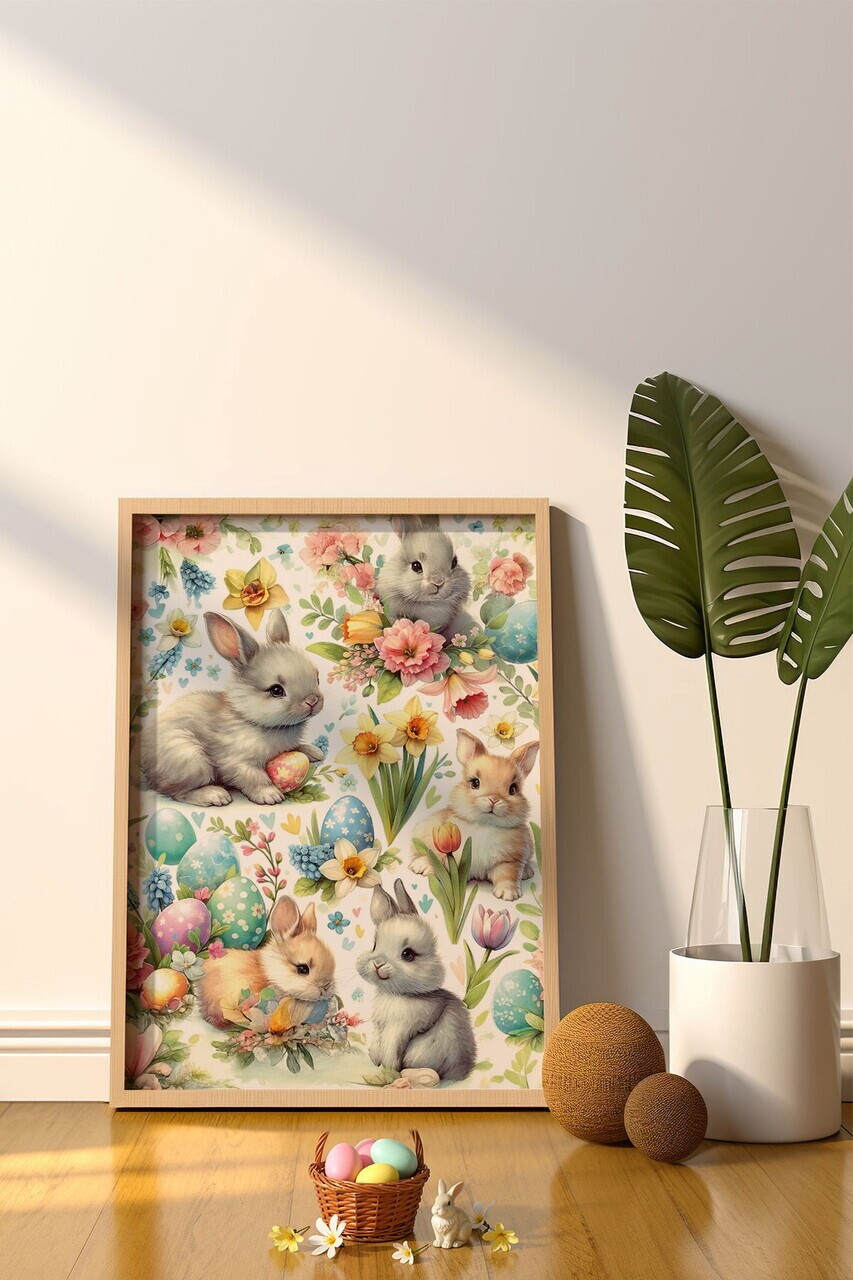 Tablou decorativ, Arteastermodel41-3348, MDF, Multicolor — imaginea 2