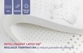 Pat matrimonial, Luxury Stockholm, 180x200 cm, saltea tip Pocket, topper latex, Gri
