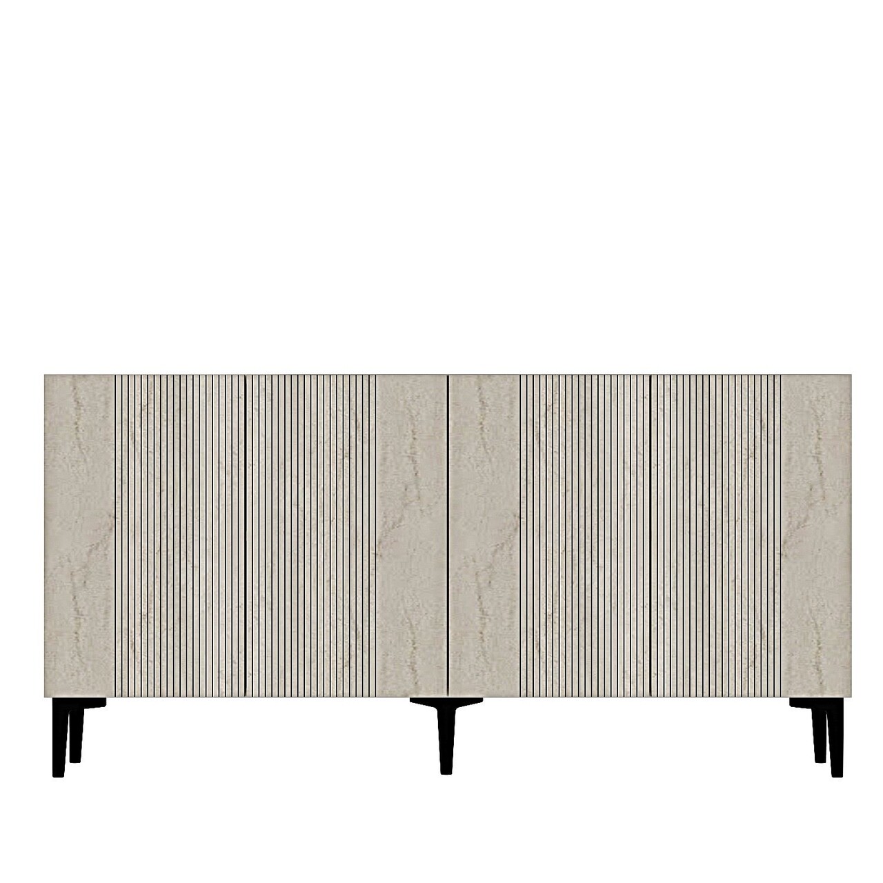 Consola, Hanah Home, Corsa 150, 150x75x32 cm, Alb / Travertin - view 5