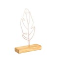 Decoratiune, Small Leaf, 20x40x4 cm, Metal, Cupru