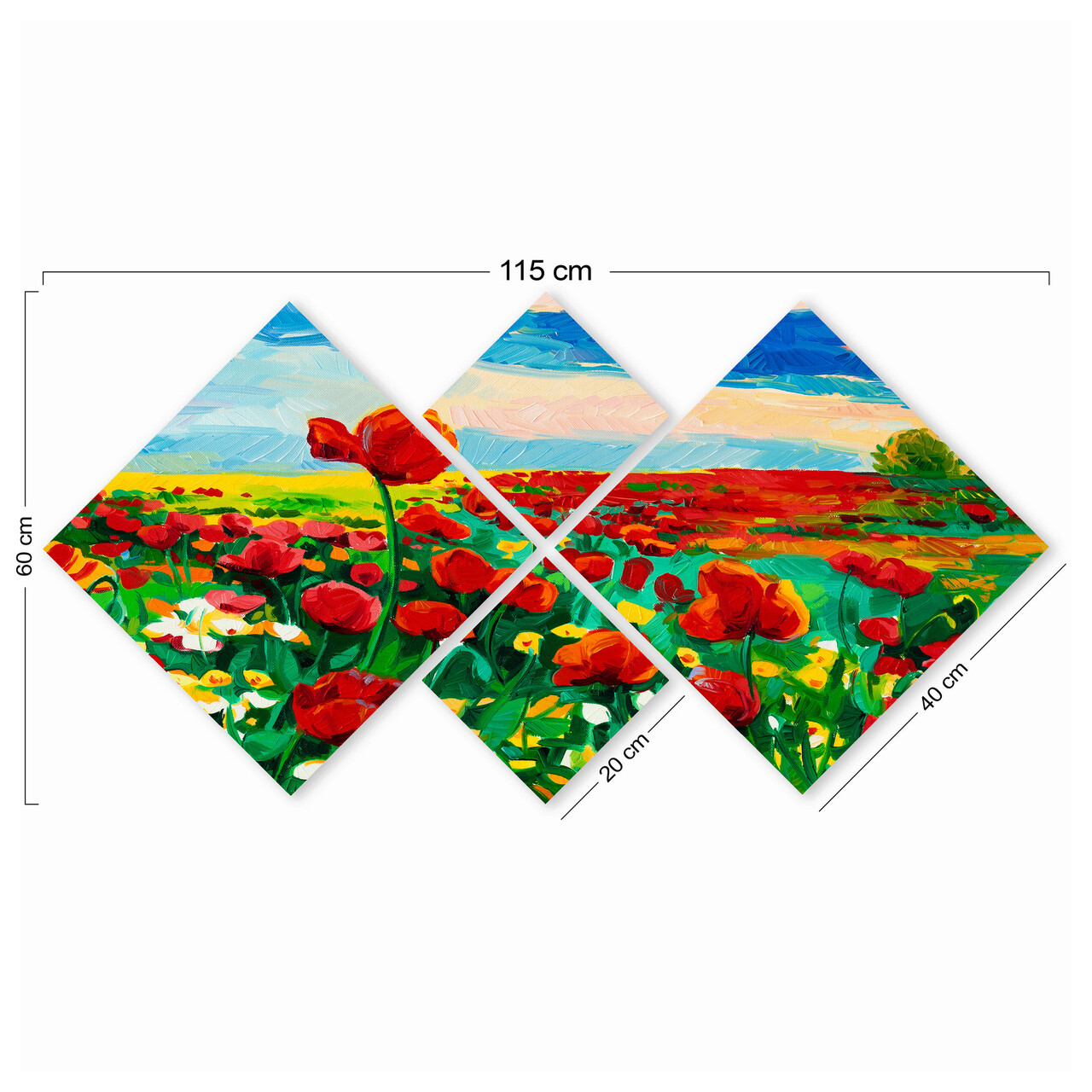Set 4 tablouri decorative, 4MDF18370705, MDF, Imprimat UV, Multicolor - 2 | YEO