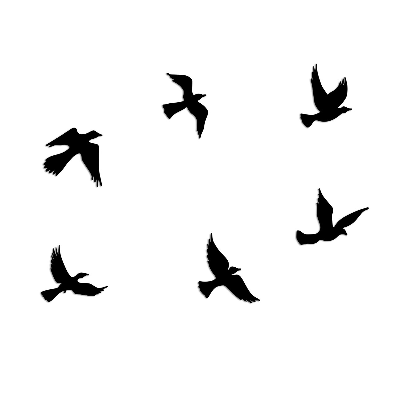 Decoratiune de perete, Flying Birds, Dimensiune: 17 x 17 cm (1 bucată), Negru - view 6
